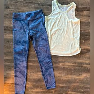 Athleta Girls Tank top and Leggings set